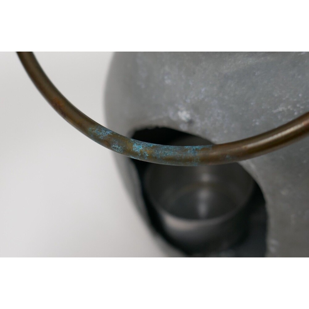 Mid Century Modern 1940s Cast Metal Cat Lantern Candle Holder Garden Sculpture - Picture 12 of 13